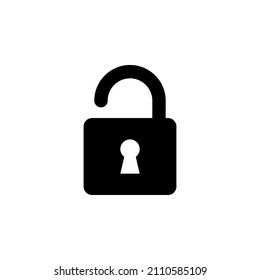 desbloqueo, clave, vector de icono de seguridad