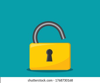 Unlock key symbol. Security icon. Solution sign. Business concept vector illustration