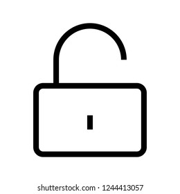 unlock line icon