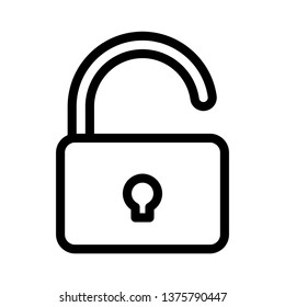 unlock line icon