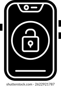 Desbloquear el diseño de ícono de Vector de línea