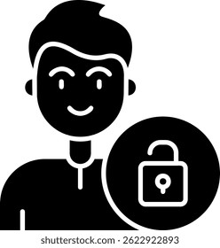 Desbloquear el diseño de ícono de Vector de línea