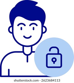 Unlock Line vector Icon Design