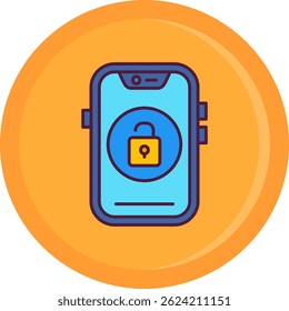 Desbloquear el diseño de ícono de Vector de línea