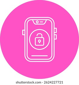 Desbloquear el diseño de ícono de Vector de línea