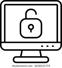 Unlock Line vector Icon Design