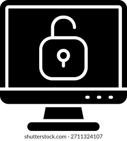 Desbloquear el diseño de ícono de Vector de línea