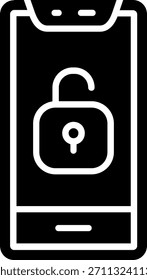 Desbloquear el diseño de ícono de Vector de línea