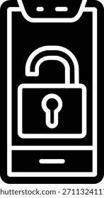 Desbloquear el diseño de ícono de Vector de línea
