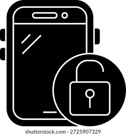 Desbloquear el diseño de ícono de Vector de línea