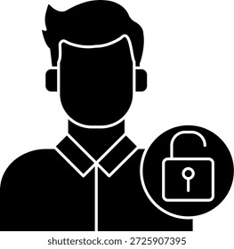 Desbloquear el diseño de ícono de Vector de línea