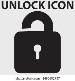 Unlock line vector icon. EPS - 10