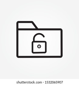 Unlock and lock folder icons set from user interface.