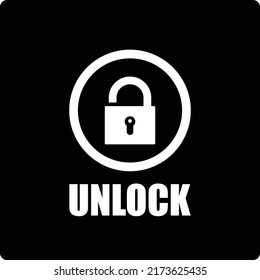 Unlock Lock Icon Black Vector Stock Vector (Royalty Free) 2173625435 ...