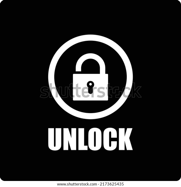 Unlock Lock Icon Black Vector Stock Vector (Royalty Free) 2173625435 ...