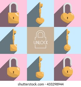 unlock lock master key illustration