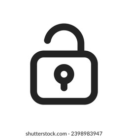 desbloquear, bloquear, candado-icono. Signo vectorial simple