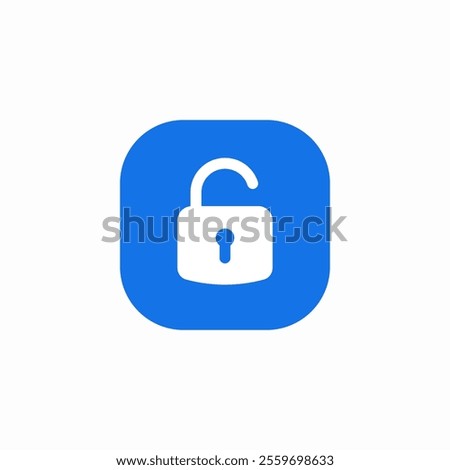 unlock lockpad icon sign vector