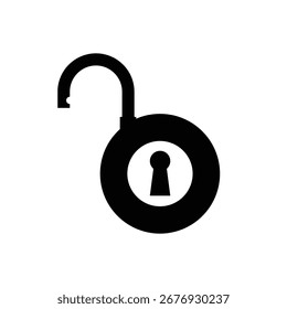 O logotipo de desbloqueio pode ser usado para a empresa, ícone e outros modelos