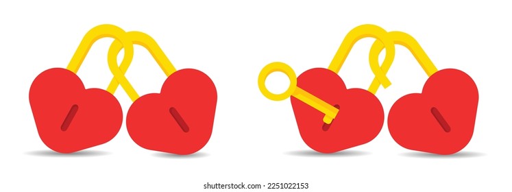 Unlock love with golden key.