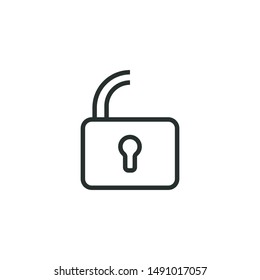 unlock - minimal line web icon. simple vector illustration. concept for infographic, website or app.