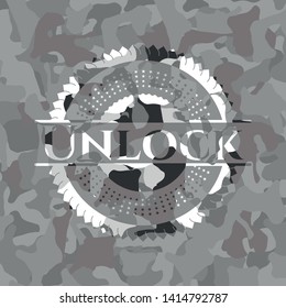 Unlock on grey camo pattern