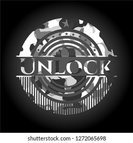 Unlock on grey camo texture