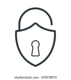 Unlock Padlock Colored Vector Icon