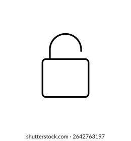 Desbloquear, símbolo de Vector de icono de candado