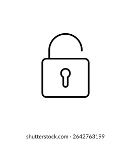 unlock, padlock icon vector symbol