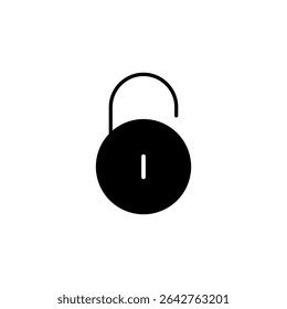 unlock, padlock icon vector symbol