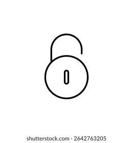 unlock, padlock icon vector symbol