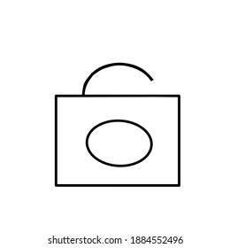 Entsperren Sie das Schloss-Logo Symbol, Vektorgrafik-Vorlage