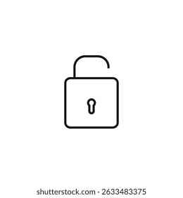 Unlock padlock security icon access protection privacy concept vector 