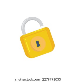 unlock padlock vector element concept design template web