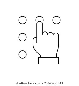 Unlock pattern lock icon concept isolated on white background. Vector illustration