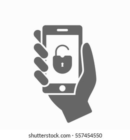 Unlock phone vector icon
