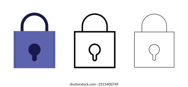 Unlock the Power of Security with These Modern Lock Icons!. Perfect for websites, apps, and presentations that require security visuals. Vector illustration concept.