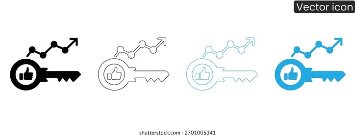 Unlock powerful insights with this key SEO analytics icon, symbolizing growth, approval, and essential digital strategy for business success. Perfect for marketing content.