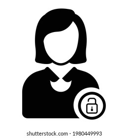 unlock profile icon design vector