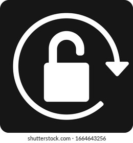 Unlock Rotate icon - Vector