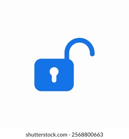 unlock safety icon sign vector