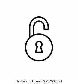 Desbloquear Vector de signo de icono de clave de seguridad
