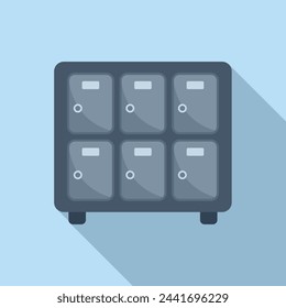 Desbloquear el vector plano del icono de la tienda de seguridad. Puerta fija. Llavero del almacén