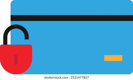 Desbloquear ilustração plana do vetor de ícone de acesso de segurança