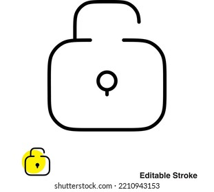 Unlock Security Outline Icon Eps