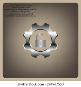 unlock settings. icon. vector design