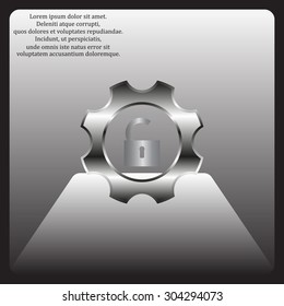 unlock settings. icon. vector design