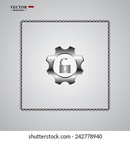 unlock settings , vector illustration, EPS 10