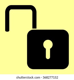 Unlock sign. Flat style icon vector illustration.
